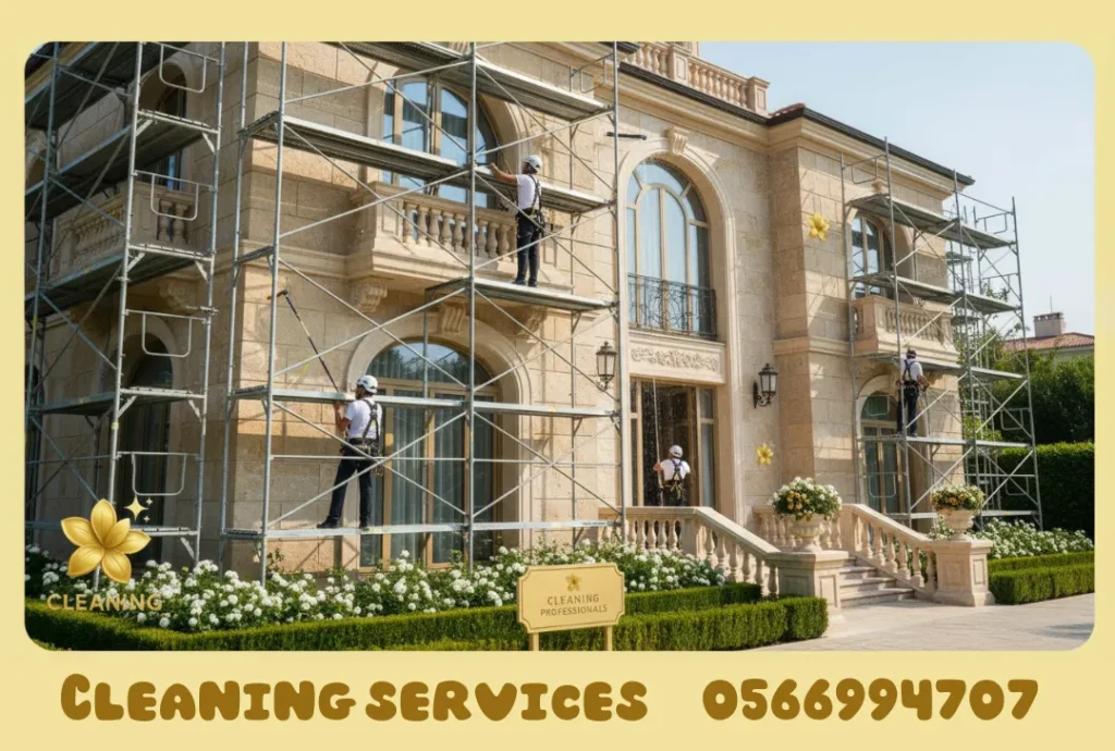 Villa facade cleaning in Ajman