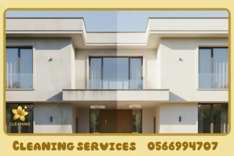 Villa facade cleaning in Ajman