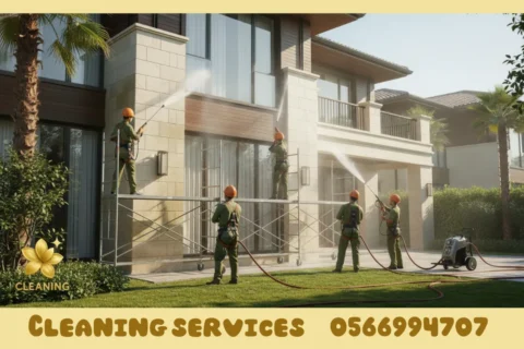 Villa facade cleaning in Ajman
